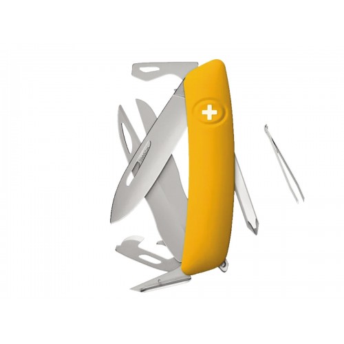 Swiza D08R AM Scissors Gold 12 Function Multi-Tool - 2.95" Blade