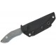 Tenable Knives Luccio Fixed Blade Knife - 3.81" 14C28N Stonewashed Harpoon Blade Grey G10 Handle