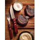 Tramontina Churrasco 4 Piece Jumbo Cutlery Set - 2 Knives and 2 Forks with Red Wood Handle