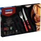 Tramontina Churrasco 12 Piece Cutlery Set - 6 Knives and 6 Forks with Red Wood Handle
