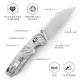 Trivisa Firefly Ultra-S Crossbar Lock Folding Knife - 2.99" M390 Steel Blade Titanium Handle Cyclaire Knives and Tools