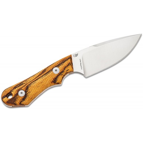 Viper Knives Handy Fixed Blade Knife - 3.3" CPM-MagnaCut Blade 3D Machined Bocote Wood Handle
