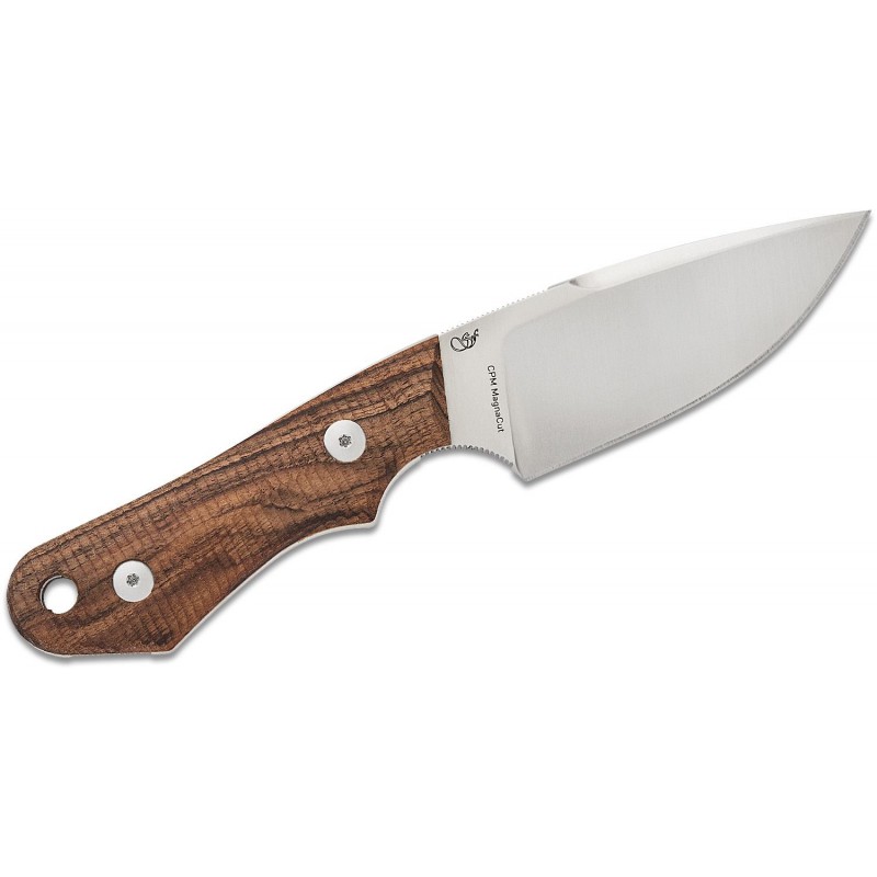 Viper Knives Handy Fixed Blade Knife - 3.3" CPM-MagnaCut Blade 3D Machined Walnut Wood Handle