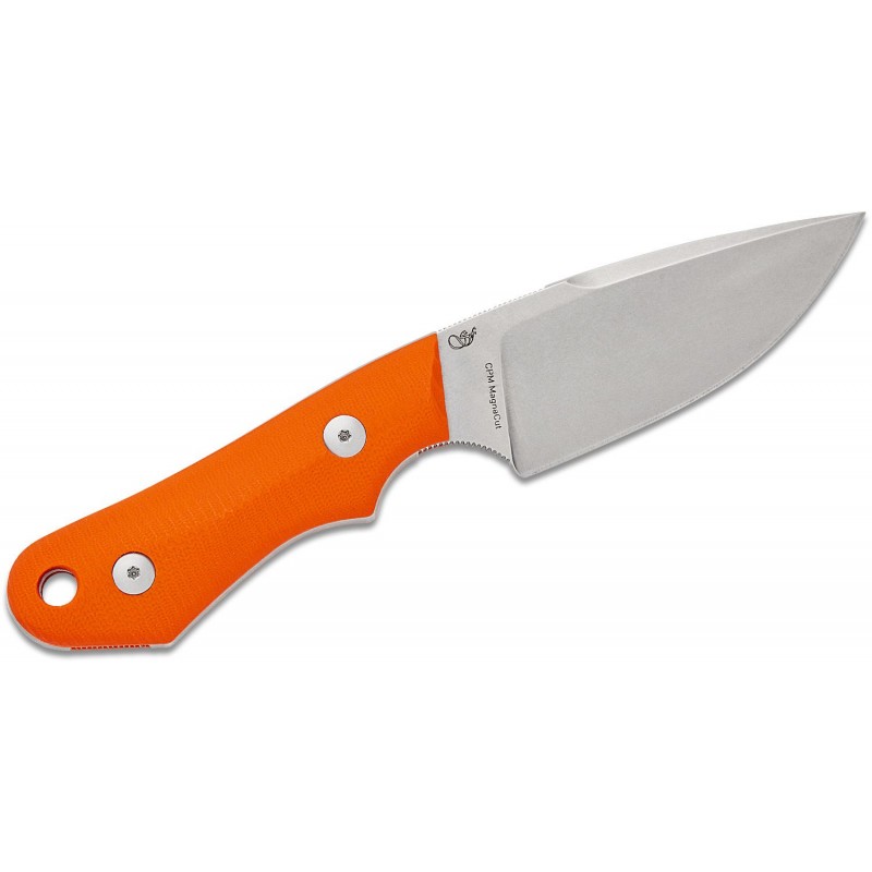 Viper Knives Handy Fixed Blade Knife - 3.3" CPM-MagnaCut Blade 3D Machined Orange G10 Handle