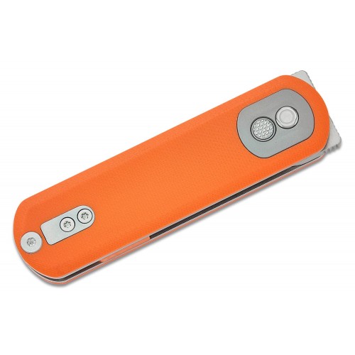 Vosteed Corgi Pup Trek Lock Knife - 2.37" 14C28N Satin DP Blade Orange G10 Handle