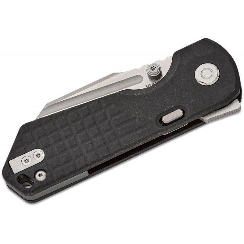 Vosteed Hedgehog Folding Knife - 2.99" S35VN Two-Tone Sheepsfoot Blade Black Frag Aluminum Handle