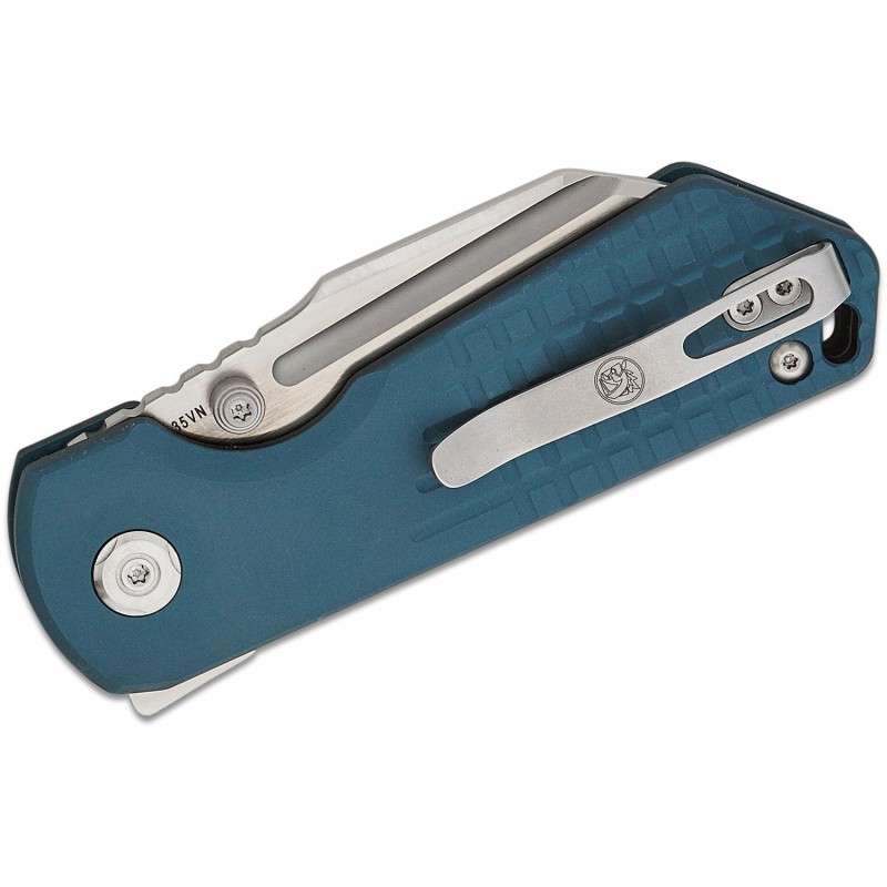 Vosteed Hedgehog Folding Knife - 2.99" S35VN Two-Tone Sheepsfoot Blade Blue Frag Aluminum Handle