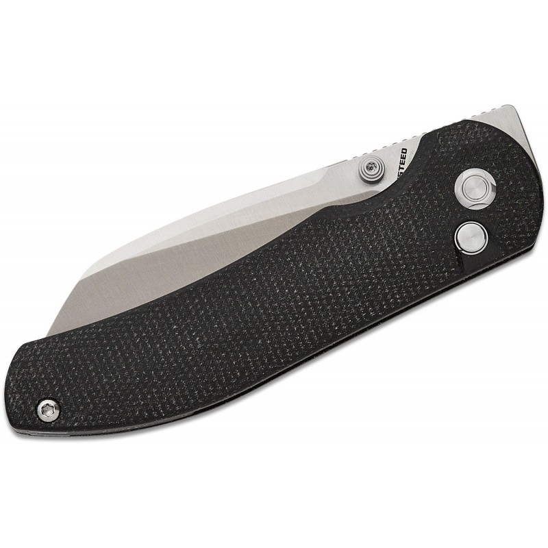 Vosteed Thornton Folding Knife - 3.18" 14C28N Sheepsfoot Blade Black Micarta Handle