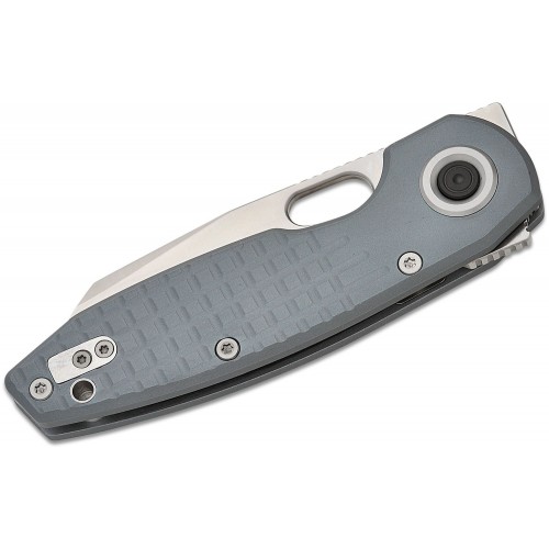 Vosteed Ankylo Folding Knife - 3.18" Elmax Reverse Tanto Blade Gray Frag Aluminum Handle