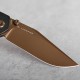 Vosteed Vallhund Copper Dune Black Frame Lock Pocket Knife - 3.02" S35VN Blade with Titanium