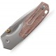 Vosteed Psyop 299 Folding Knife - 2.99" S35VN Stonewashed DP Blade Red Norplex UltreX Micarta Handle