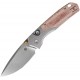 Vosteed Psyop 299 Folding Knife - 2.99" S35VN Stonewashed DP Blade Red Norplex UltreX Micarta Handle