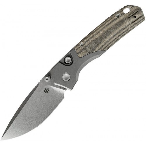 Vosteed Psyop 299 Folding Knife - 2.99" S35VN Stonewashed DP Blade Green Norplex UltreX Micarta Handle
