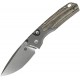 Vosteed Psyop 299 Folding Knife - 2.99" S35VN Stonewashed DP Blade Green Norplex UltreX Micarta Handle