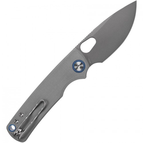 Vosteed Porcupine Folding Knife  - 2.99" 14C28N DP Blade Grey G10 Handle