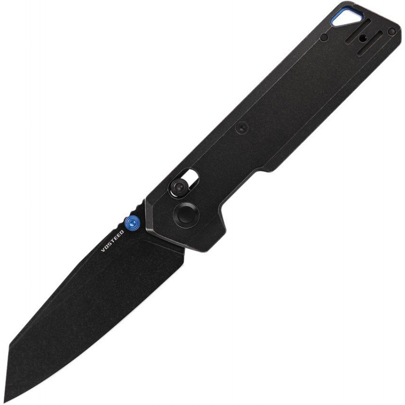 Vosteed Parallel Crossbar Lock Folding Knife - 2.9" Black 154CM Blade Black Titnaium Handle