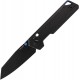 Vosteed Parallel Crossbar Lock Folding Knife - 2.9" Black 154CM Blade Black Titnaium Handle