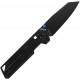 Vosteed Parallel Crossbar Lock Folding Knife - 2.9" Black 154CM Blade Black Titnaium Handle