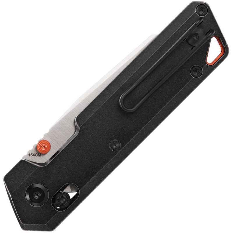 Vosteed Parallel Crossbar Lock Folding Knife - 2.9" 154CM Blade Black Titnaium Handle