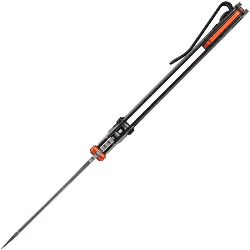 Vosteed Parallel Crossbar Lock Folding Knife - 2.9" 154CM Blade Black Titnaium Handle