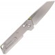 Vosteed Parallel Crossbar Lock Folding Knife - 2.9" 154CM Blade Satin Grey Titnaium Handle