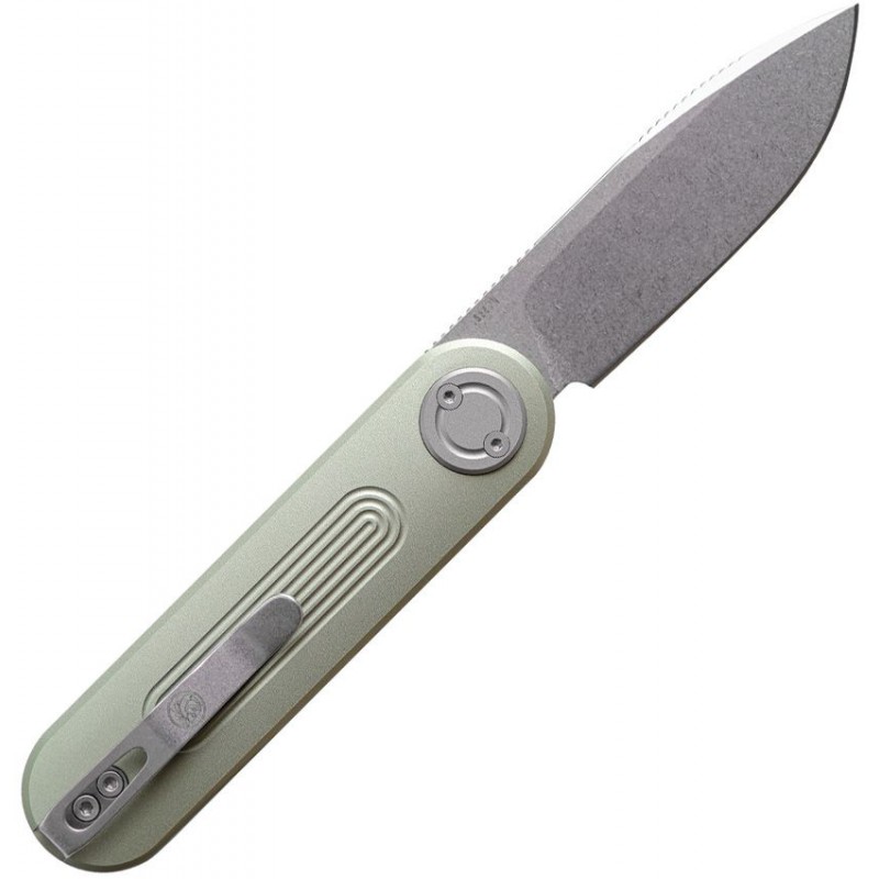 Vosteed Corgi-V 295 Vanchor Lock Pocket Knife - 2.95" S35VN Blade Green Aluminum Handle