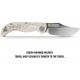 Vosteed Naga Top Folding Knife - 3.47" CPM-S35VN Blade Ivory Drift Bamboo Micarta Handle