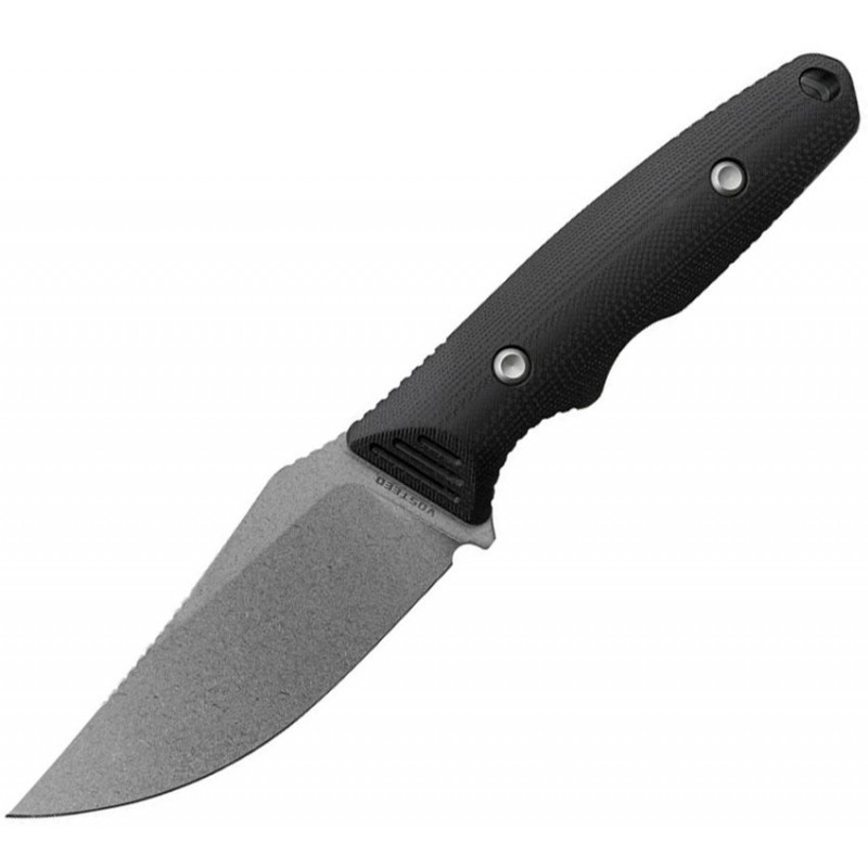 Vosteed H-Back Fixed Blade Knife - 2.92" Nitro-V Blade Black G10 Handle Kydex Sheath S.O.A.R. Clip