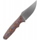 Vosteed H-Back Fixed Blade Knife - 2.92" Nitro-V Blade Copper Raindrop Micarta Handle Kydex Sheath with S.O.A.R. Clip