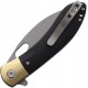 Vosteed Nightshade Folding Knife - 3.26" Elmax Kukri Blade Black Micarta Handle