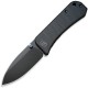 We Knife Banter Folding Knife - 2.9" S35VN Black Stonewashed Spear Point Blade Black G10 Handle