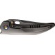We Knife Attor Folding Knife - 3.55" CPM-20CV Blade Gray One Piece Titanium Handle
