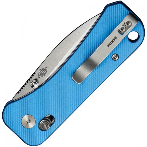 We Knife Banter 2 Crossbar Lock Folding Knife - 2.87" S35VN DP Blade Blue Aluminum Handle