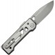 We Knife Tyro Superlock Folding Knife - 2.91" CPM-20CV DP Blade Gray Machined Titanium Handle