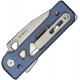 We Knife Tyro Superlock Folding Knife - 2.91" CPM-20CV DP Blade Blue Machined Titanium Handle