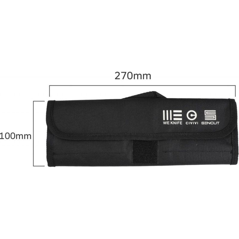 We Knife - Civivi - Sencut Knife Roll - Black Holds 10 Knives