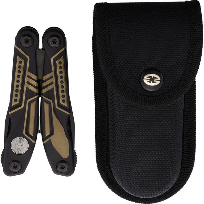 WithArmour Ranger Multitool – Black and Tan Tactical 12-in-1 Outdoor Survival Tool