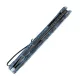 Wixco Splark Folding Knife - 3.62" 14C28N Cleaver Blade Blue Shredded Carbon Fiber and Luminous G10 Handle Cyclaire Knives and Tools