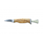 Arctic Legends Mushroom Knife - 2.28" Blade Birch Handle Mushroom Cleaning Brush Leather Sheath