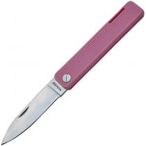 Baladeo Papagayo Lockback Pocket Knife Rose Pink - 3" Stainless Steel Blade Rose Pink TPE Handle