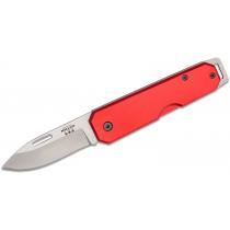 Bear & Son 110RD Slipjoint UK EDC Folding Knife 2.56" Satin Drop Point Blade, Red Aluminum Handles