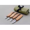 BeaverCraft S07 - 5 Piece Basic Wood Carving Set - 4 Knives and Tool Roll