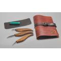 BeaverCraft S15X - Limited Edition Premium Wood Carving Tool Set for Whittling with Leather Pouch