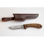 BeaverCraft BSH2 Bushcraft Knife - 4.13" Stainless Steel Blade, Walnut Handle, Leather Sheath