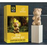 Beavercraft DIY05 Bear Wood Carving Kit Inc Knife, Wood, Strop, Compound, How To Guide and More