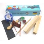 BeaverCraft DIY08 Wood Carving Kit for Creative Kids - Kids Whittling Knife, Wood, Strop, Finger Tape and More