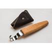 BeaverCraft SK1S - Right Handed Hook Spoon Wood Carving Knife with Leather Sheath - Ash Handle