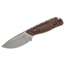 Benchmade Hidden Canyon Knife - 2.79" S30V DP Blade, Wood Handle, Leather Sheath