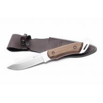 Beretta Roan Fixed Blade Knife - 4.7" Stainless Steel Blade, Walnut and G10 Handle, 