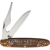 Beretta Coltello UK EDC Folder - 2.55" Stainless Steel Blade, Bottle Opener, Deer Artwork and Beretta Artwork